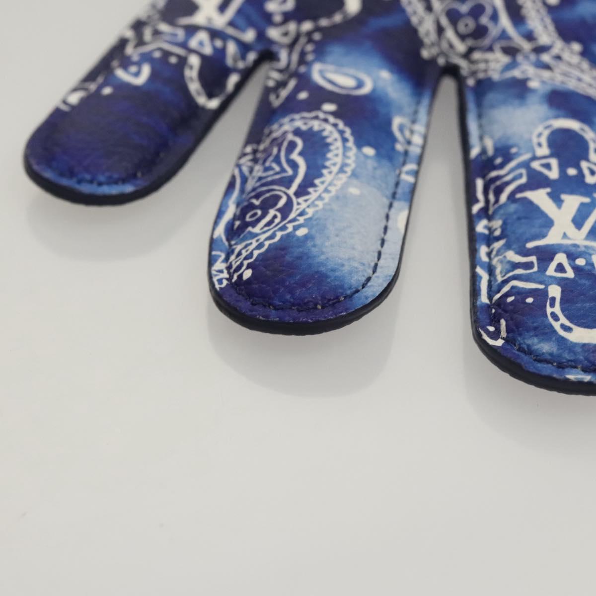 LOUIS VUITTON Monogram Bandana HIGH 5 Pouch White Blue M81410 LV Auth BA1543SM