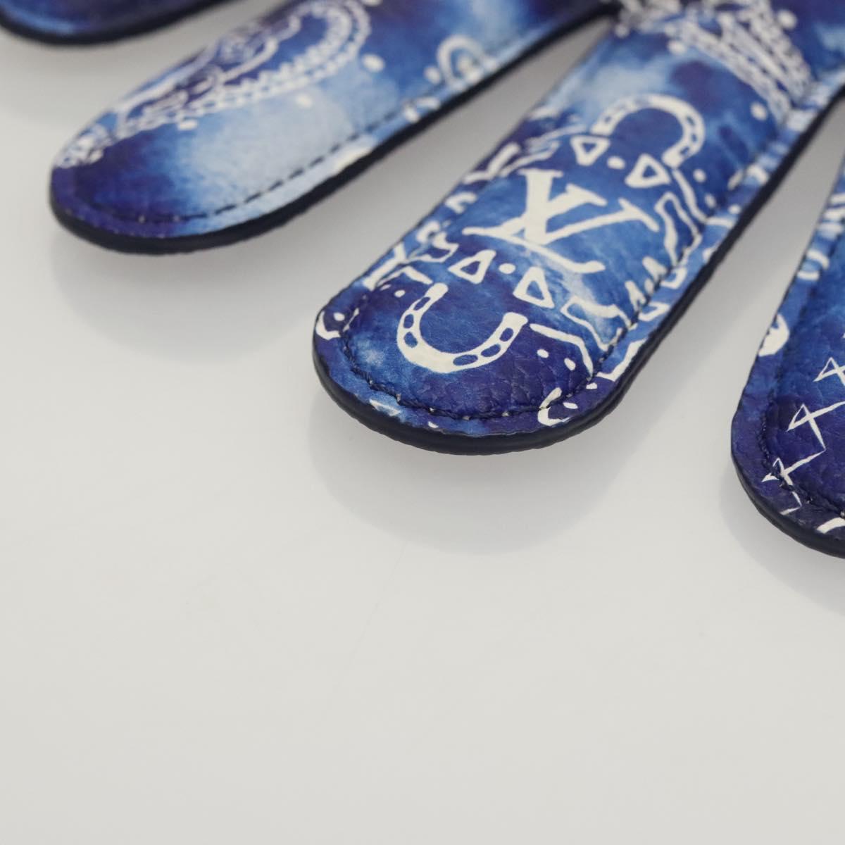 LOUIS VUITTON Monogram Bandana HIGH 5 Pouch White Blue M81410 LV Auth BA1543SM