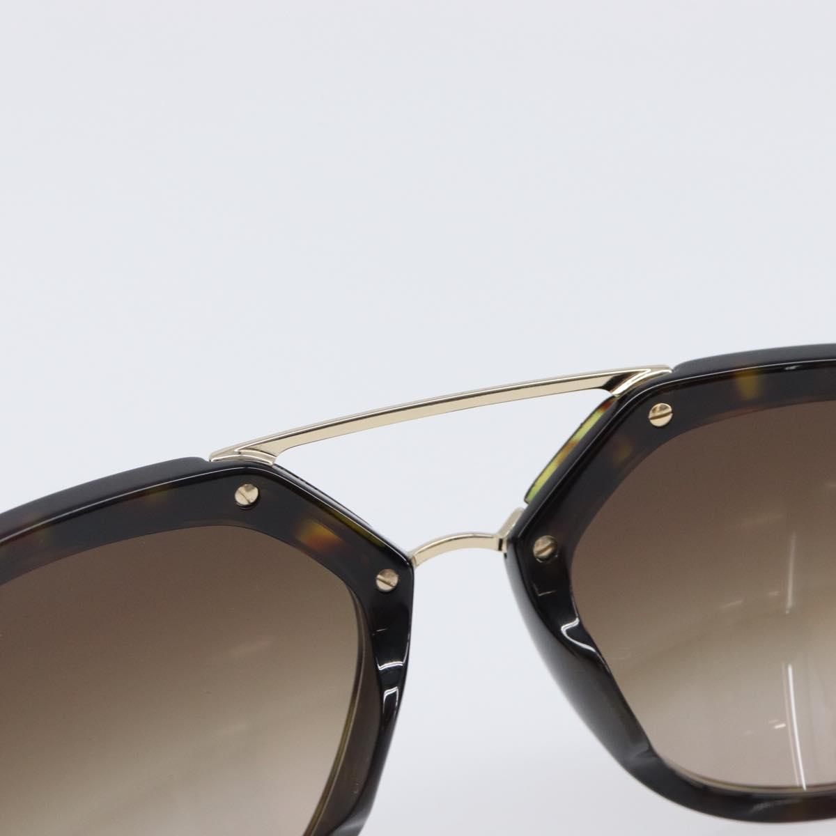 PRADA Sunglasses Plastic Black Gold Tone Auth BA15440