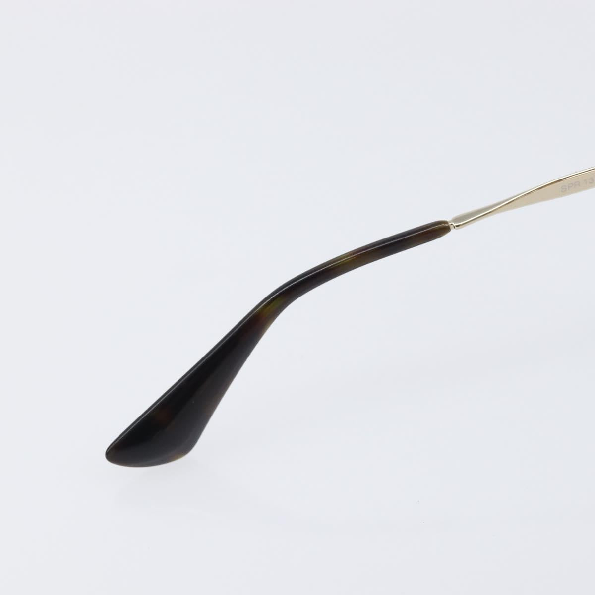 PRADA Sunglasses Plastic Black Gold Tone Auth BA15440