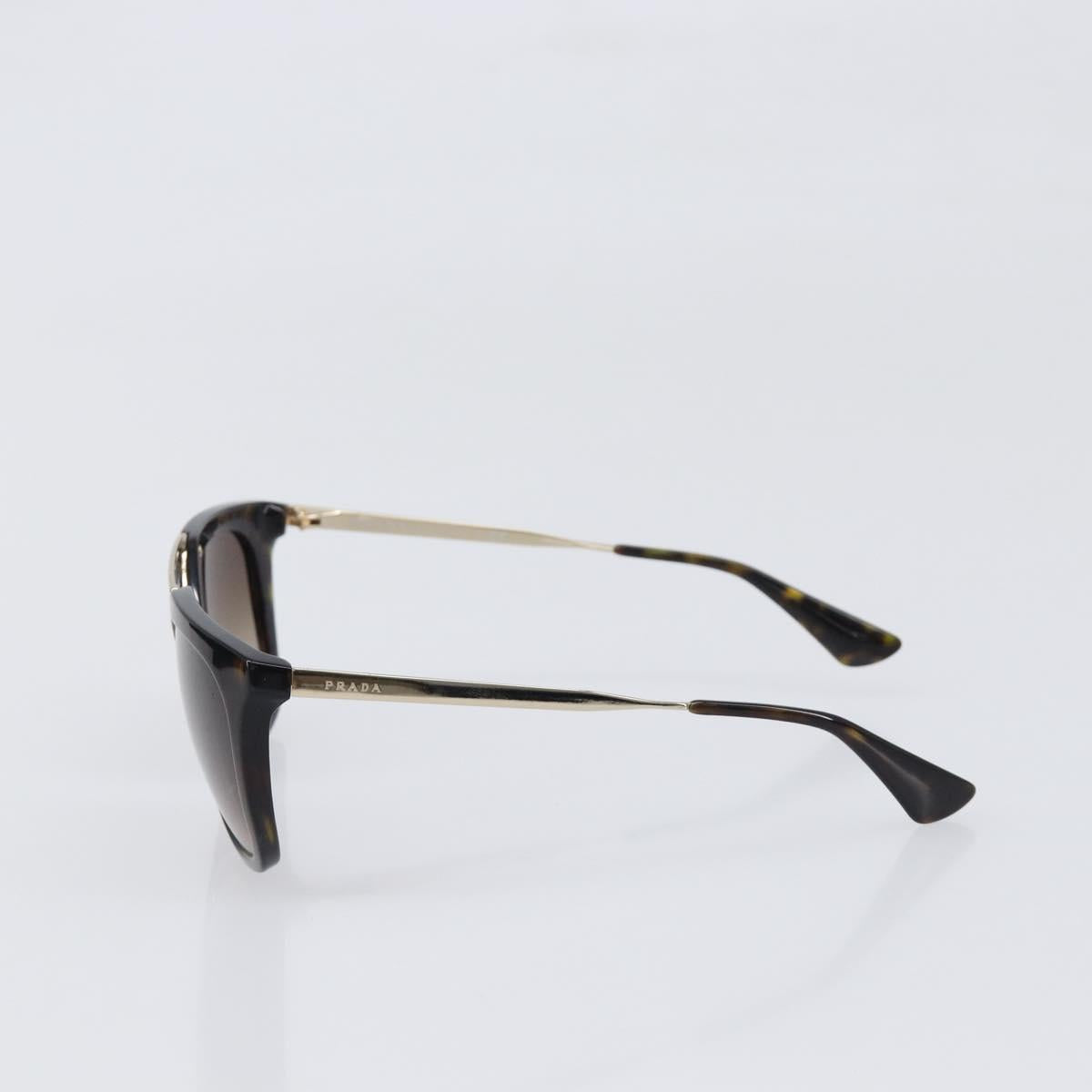 PRADA Sunglasses Plastic Black Gold Tone Auth BA15440