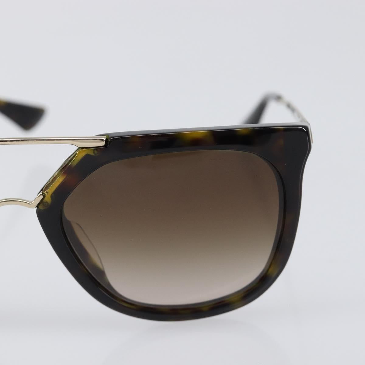 PRADA Sunglasses Plastic Black Gold Tone Auth BA15440