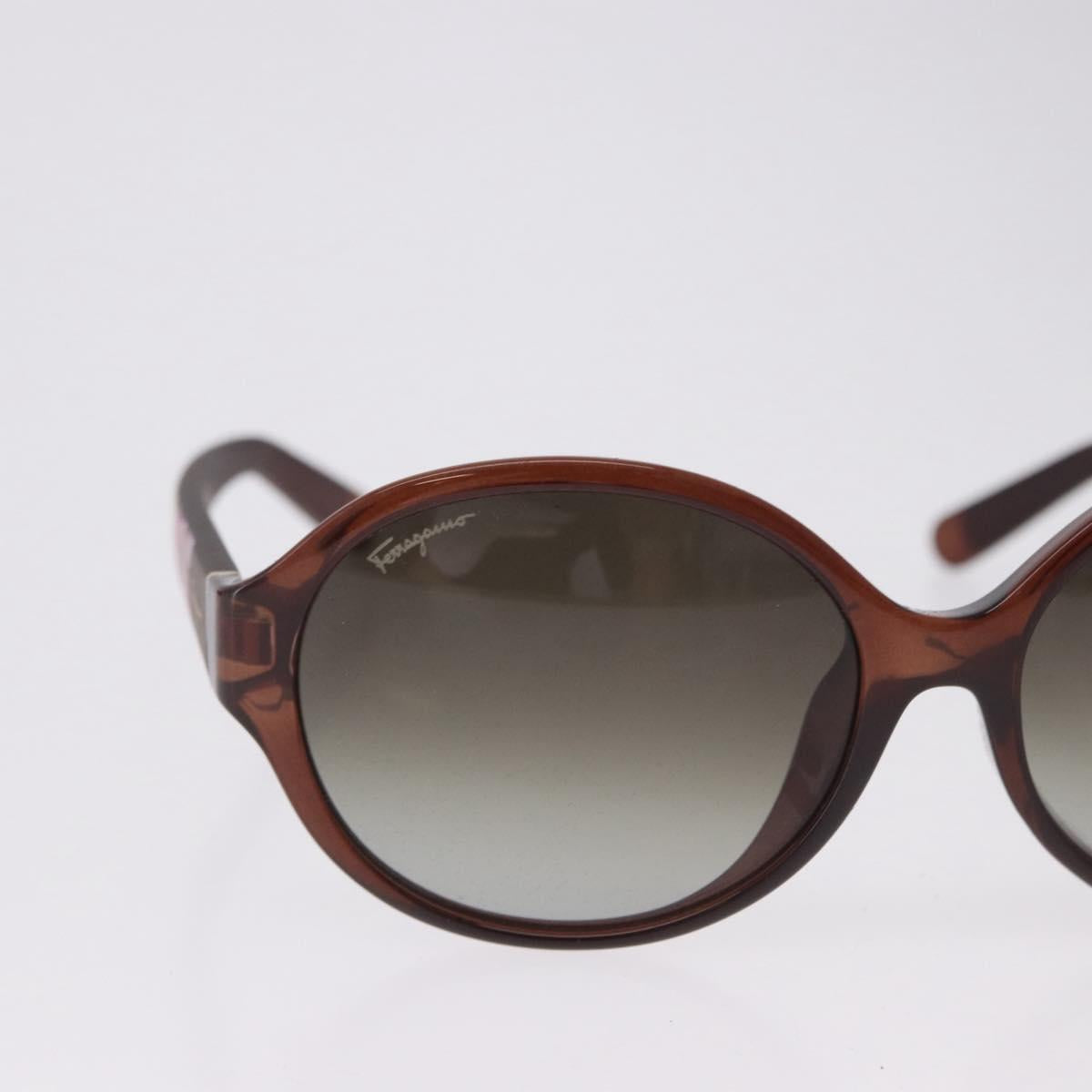 Salvatore Ferragamo Sunglasses Plastic Brown Gold Tone Auth BA15441V