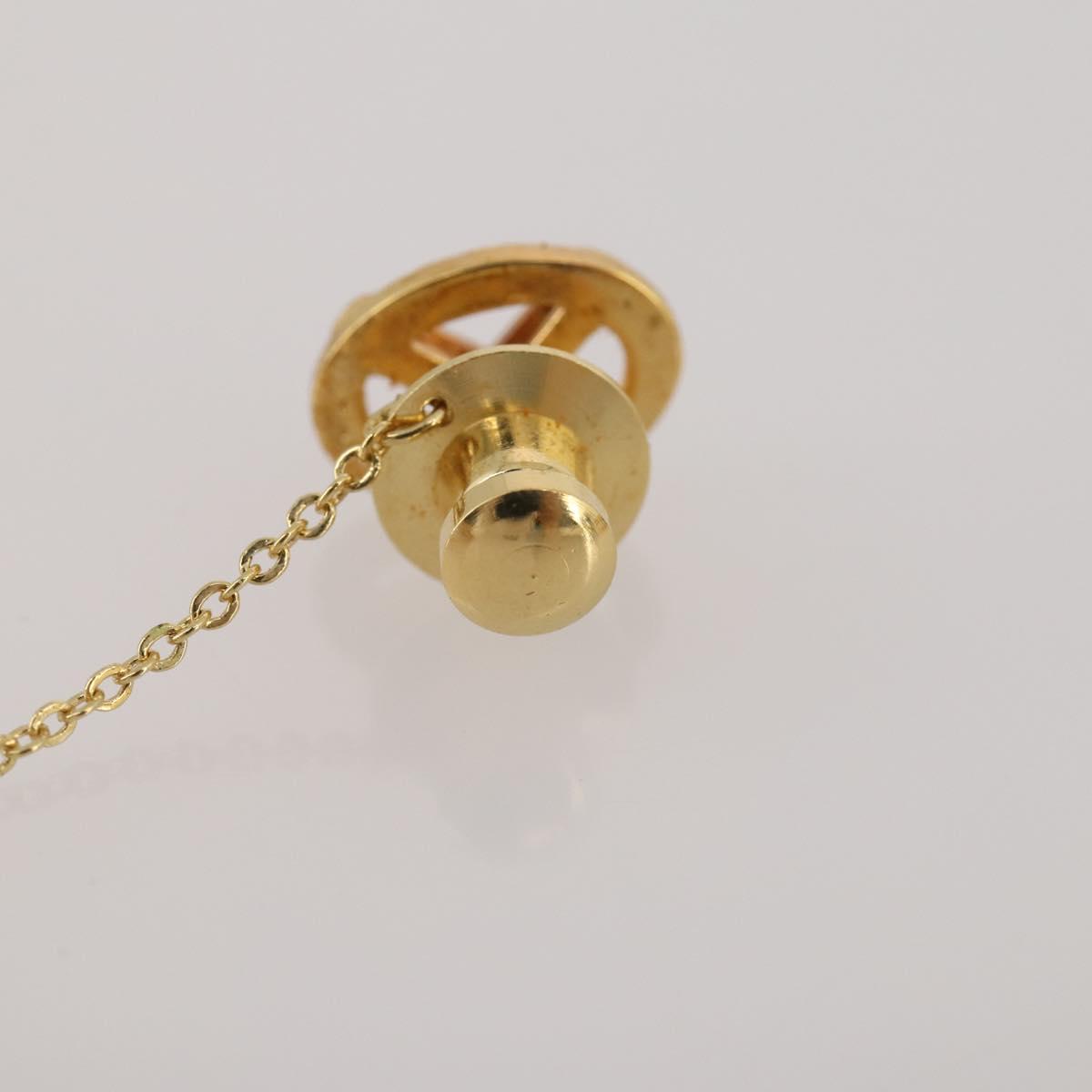 SAINT LAURENT dunhill Cuffs Tie Pin Metal 4 Set Gold Tone Silver Auth BA15443