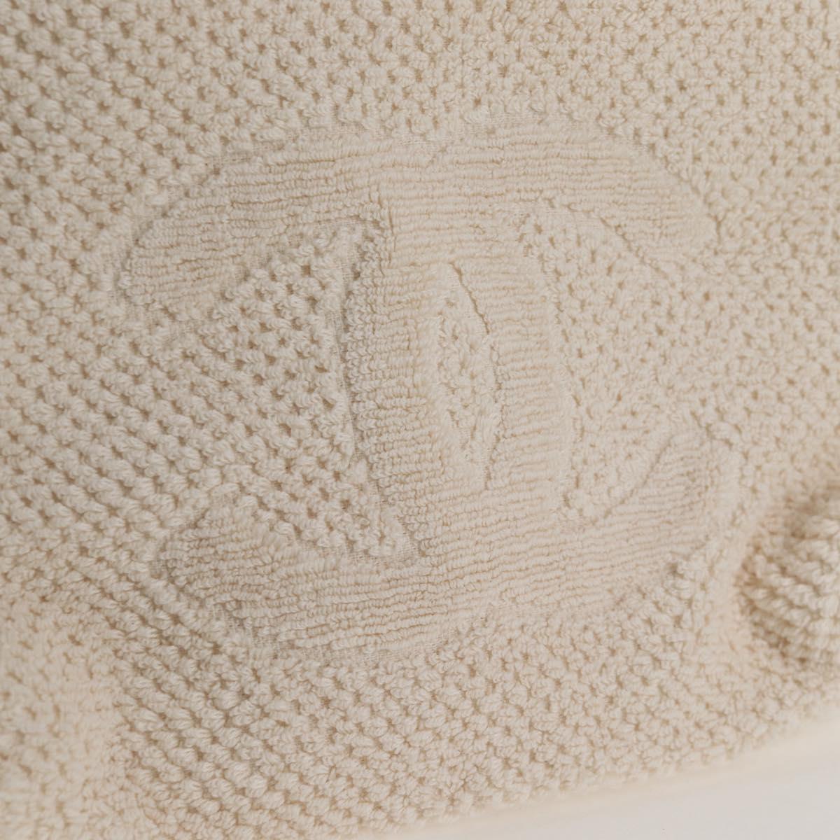 CHANEL COCO Mark Boston Bag Pile White Silver CC Auth BA1544AM