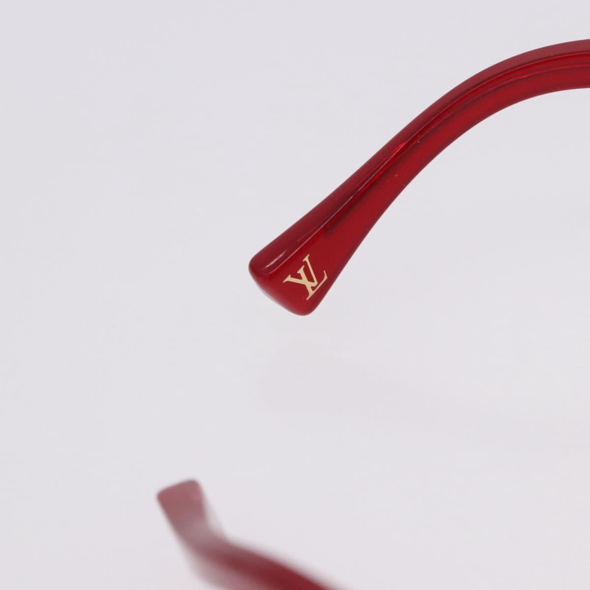 LOUIS VUITTON Spouson GM Sunglasses Plastic Red Gold Tone Z0076E LV Auth BA15450