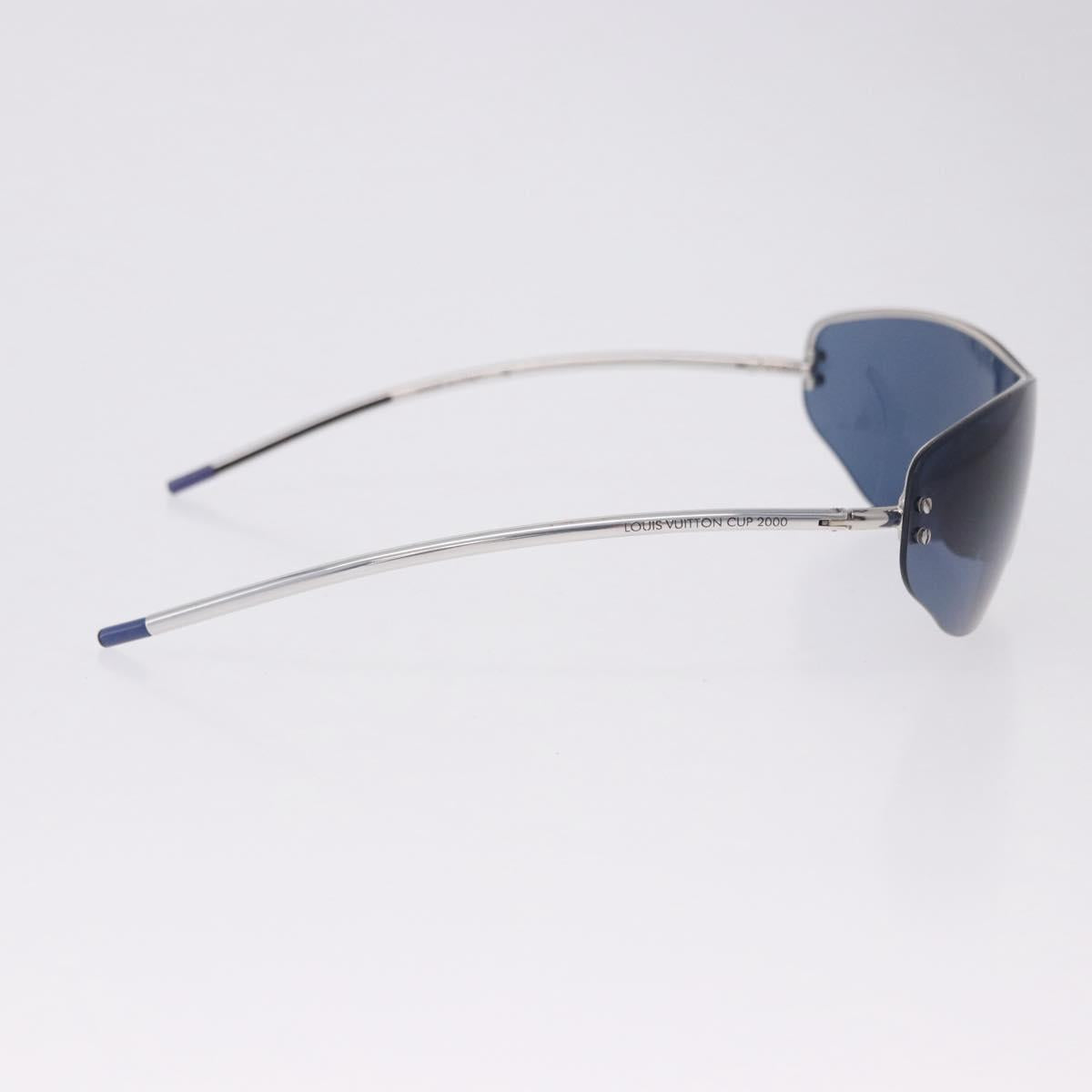 LOUIS VUITTON LV Cup 2000 Sunglasses Metal Blue Silver LV Auth BA15455V