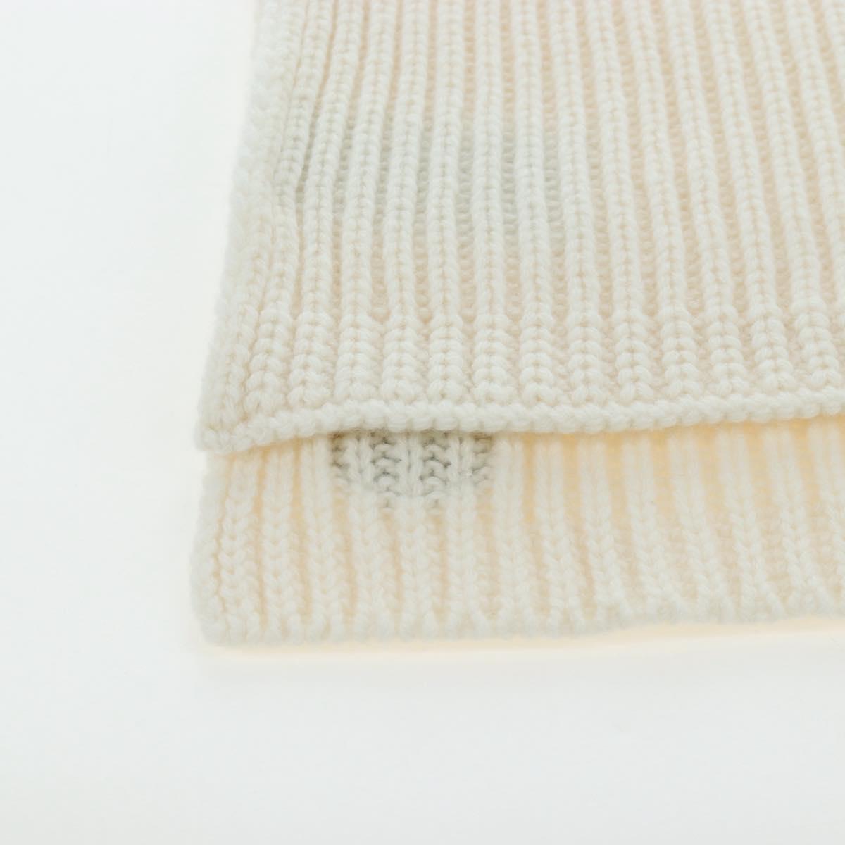 GUCCI Scarf Cashmere Ivory Gold Tone 773426 Auth BA15459V
