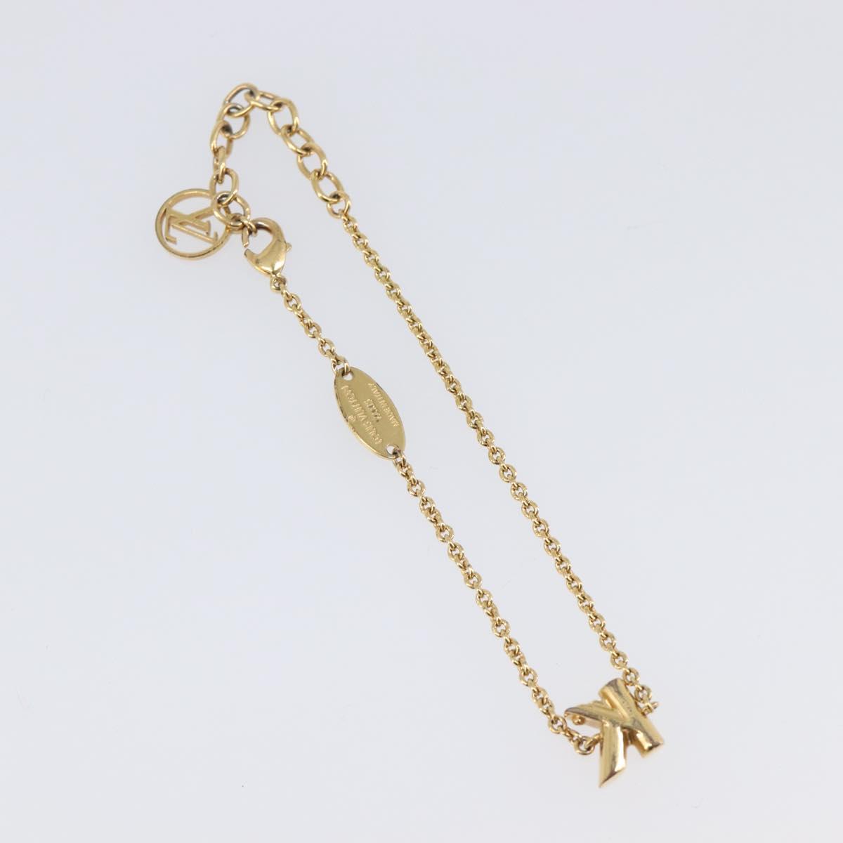 LOUIS VUITTON LV&ME K GP Bracelet Metal Gold Tone M67168 LV Auth BA15461V