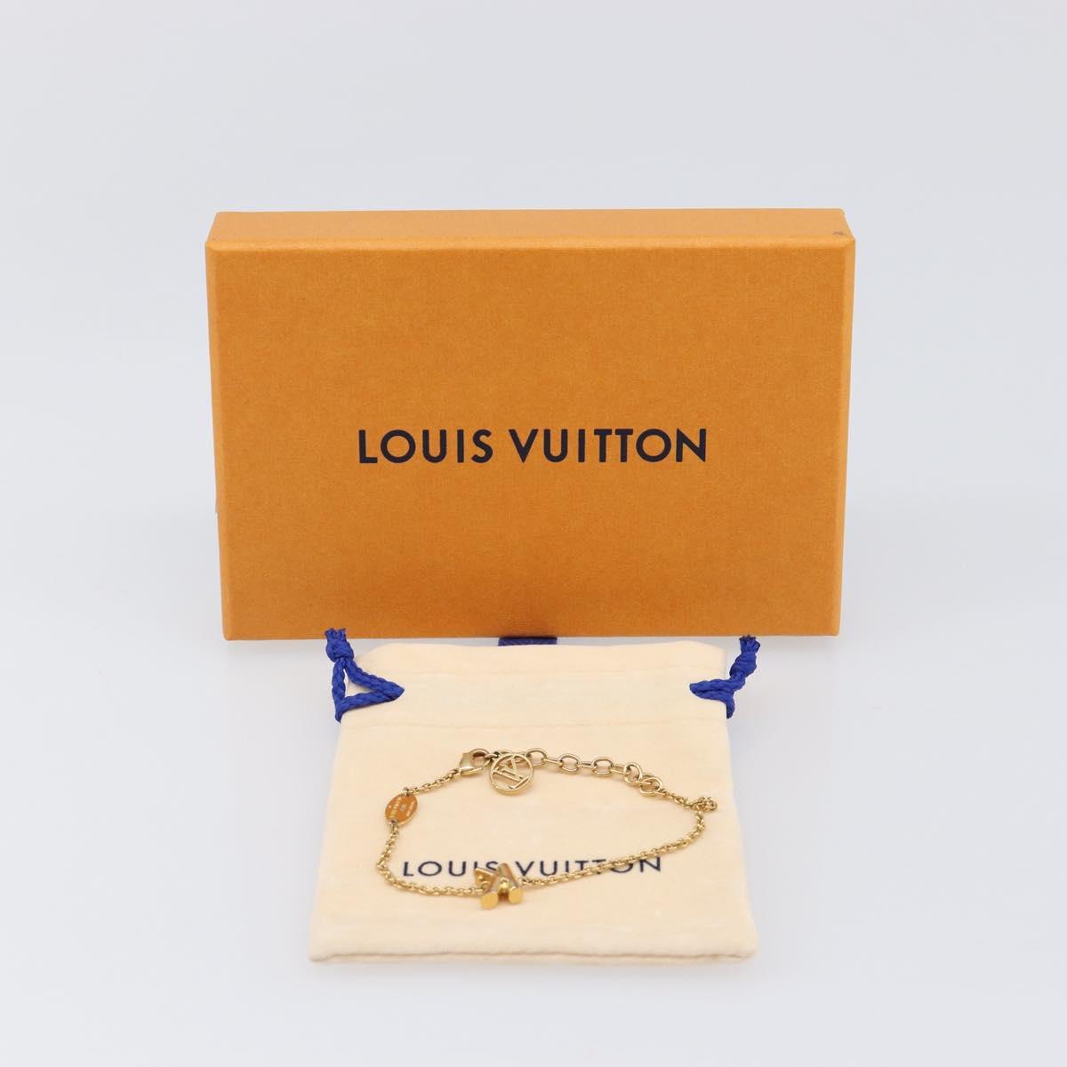 LOUIS VUITTON LV&ME K GP Bracelet Metal Gold Tone M67168 LV Auth BA15461V