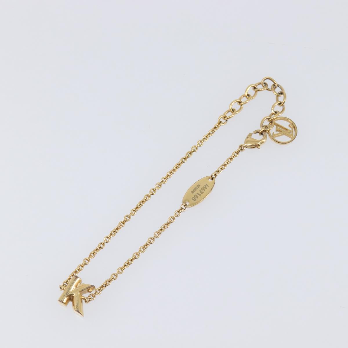 LOUIS VUITTON LV&ME K GP Bracelet Metal Gold Tone M67168 LV Auth BA15461V