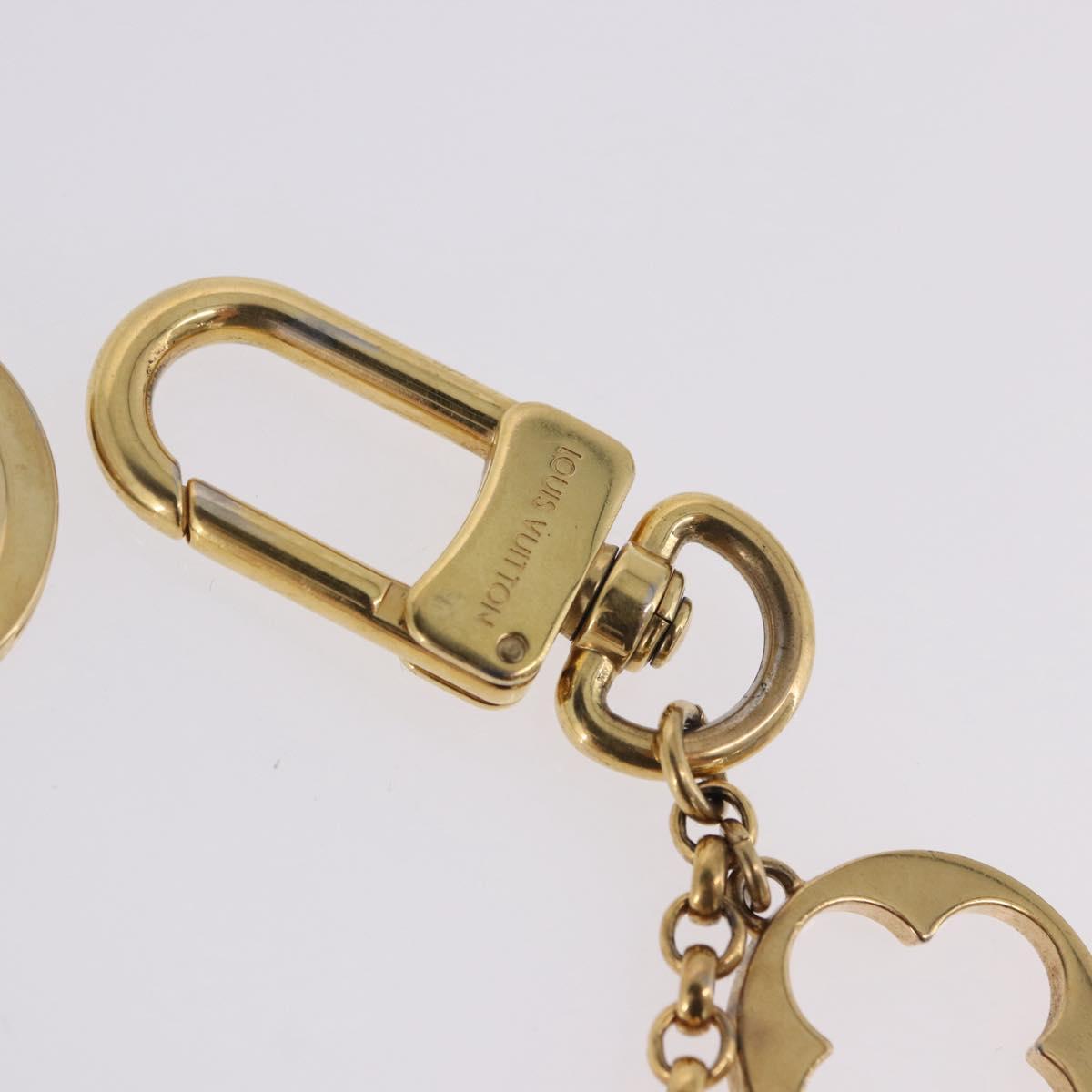 LOUIS VUITTON Fleur de Monogram Charm Metal Gold Tone LV Auth BA15463