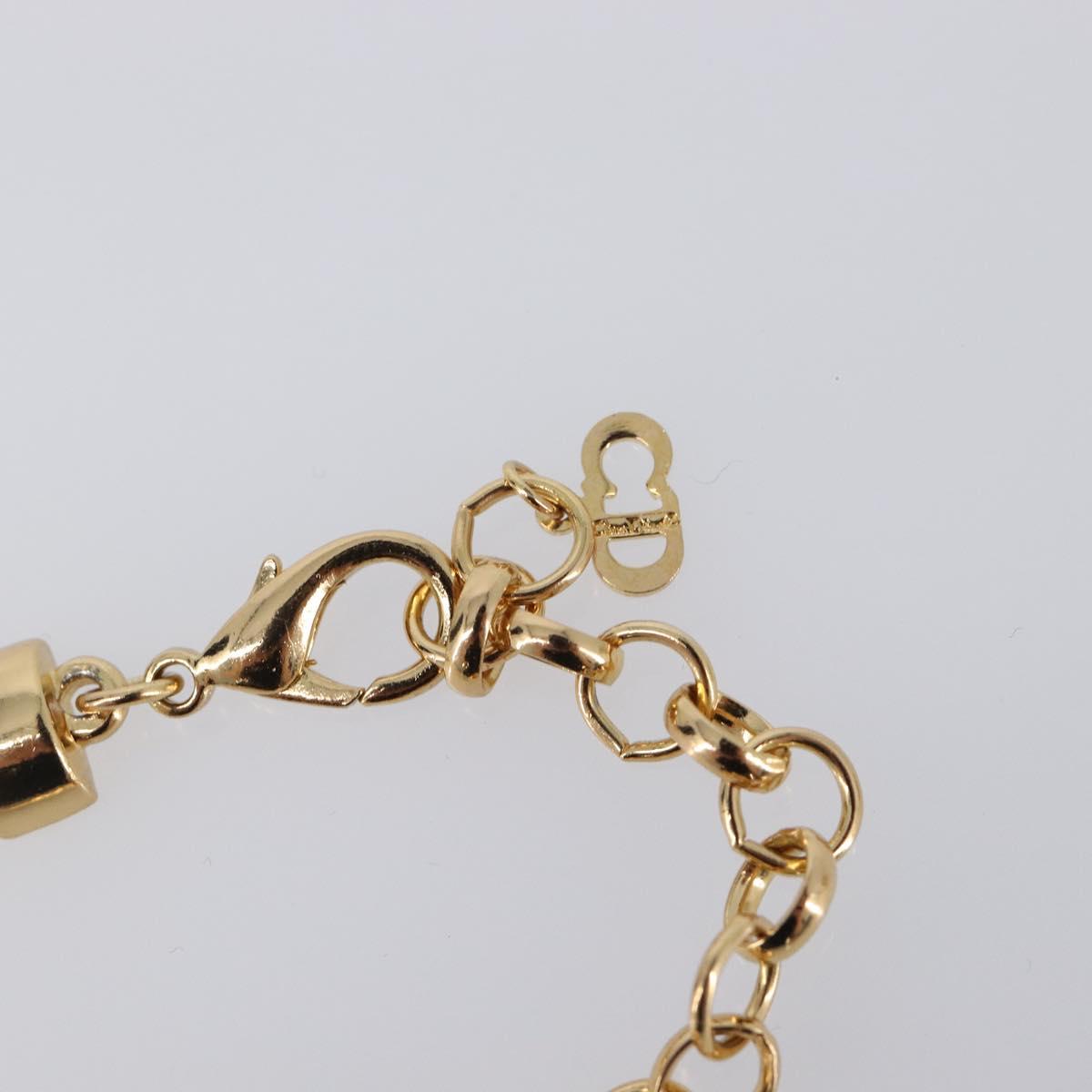 Christian Dior Necklace Metal Gold Tone Auth BA15466V