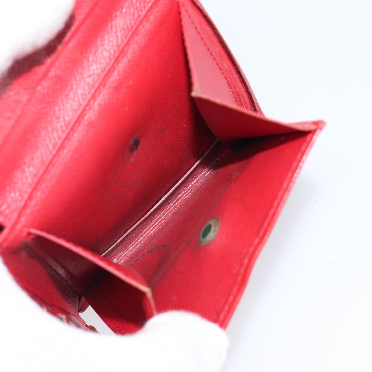 LOUIS VUITTON Epi Wallet 5 Set Red Black Blue LV Auth BA15467