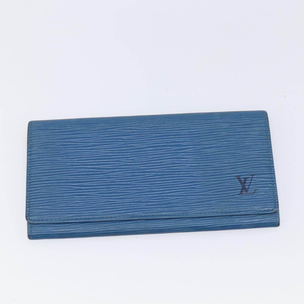 LOUIS VUITTON Epi Wallet 5 Set Red Black Blue LV Auth BA15467