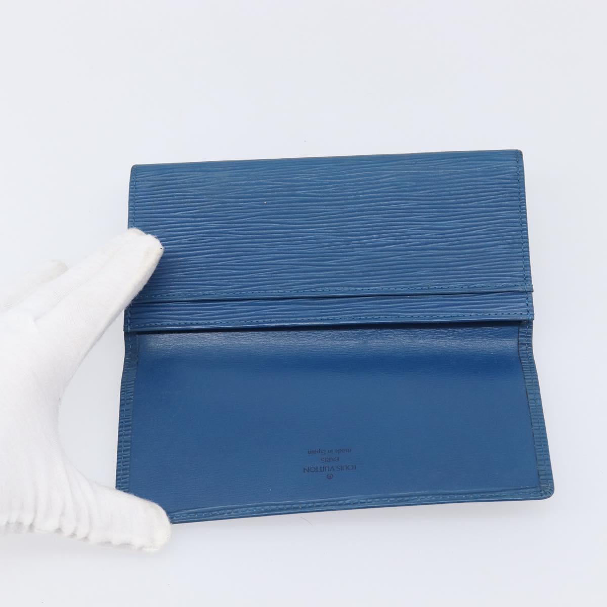 LOUIS VUITTON Epi Wallet 5 Set Red Black Blue LV Auth BA15467