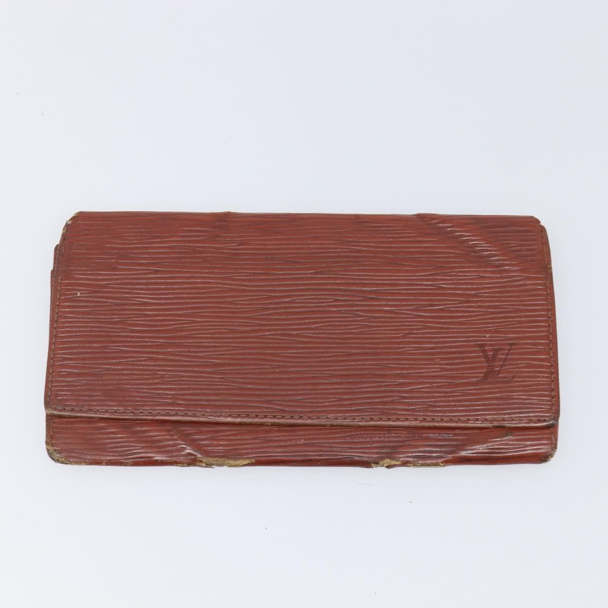 LOUIS VUITTON Epi Wallet 5 Set Red Black Blue LV Auth BA15467
