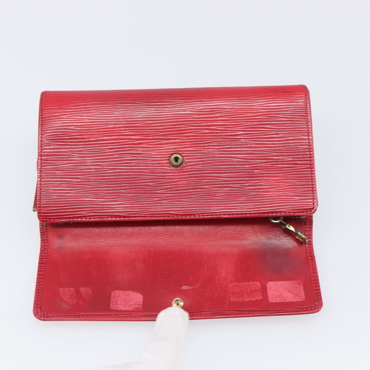 LOUIS VUITTON Epi Wallet 5 Set Red Green Blue LV Auth BA15469