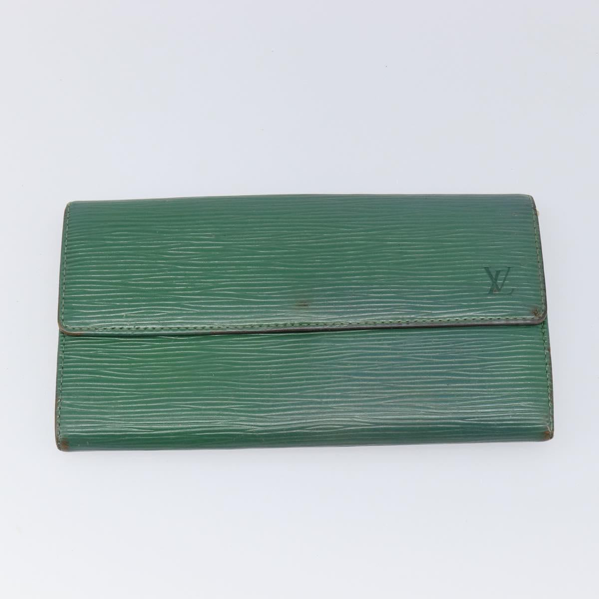 LOUIS VUITTON Epi Wallet 5 Set Red Green Blue LV Auth BA15469