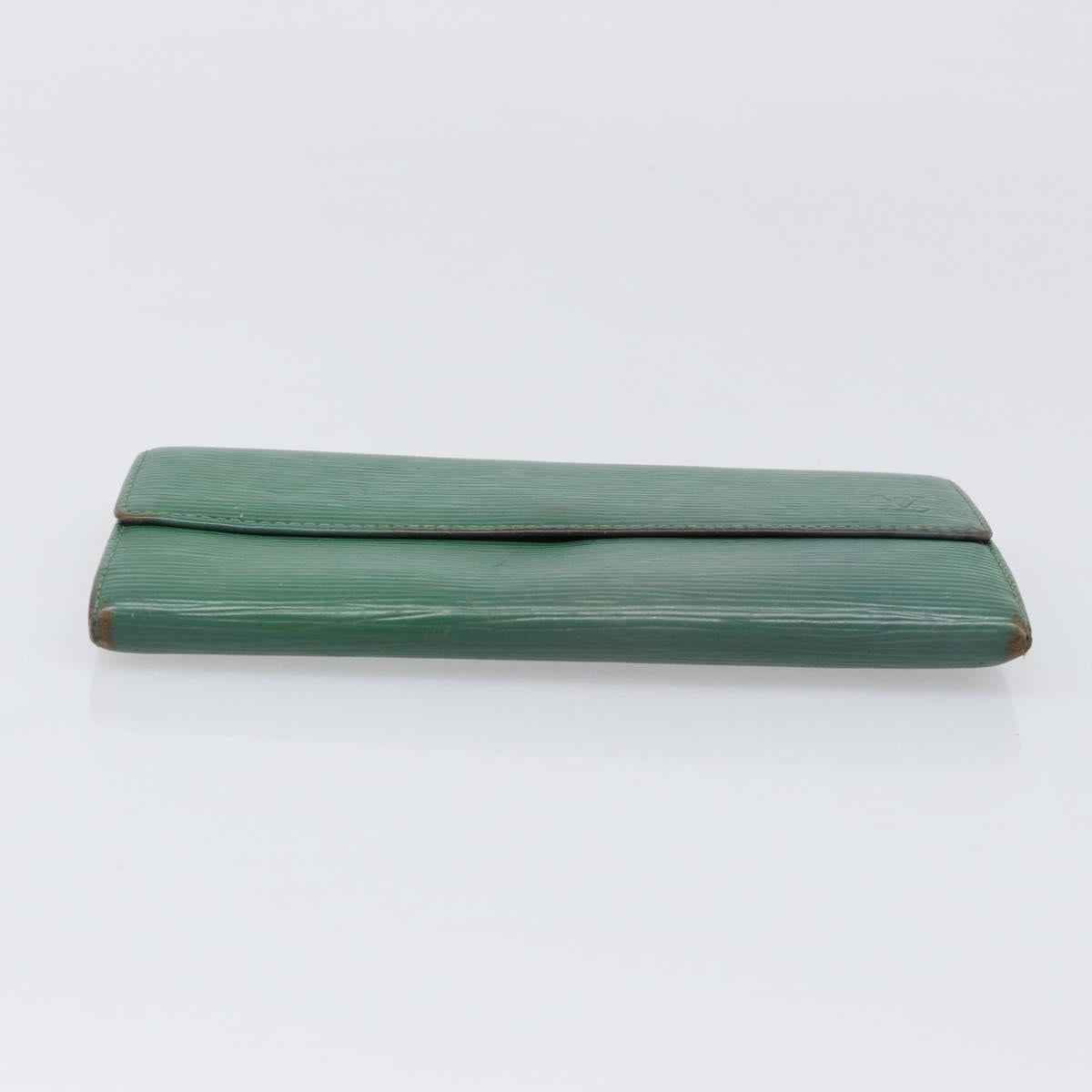LOUIS VUITTON Epi Wallet 5 Set Red Green Blue LV Auth BA15469