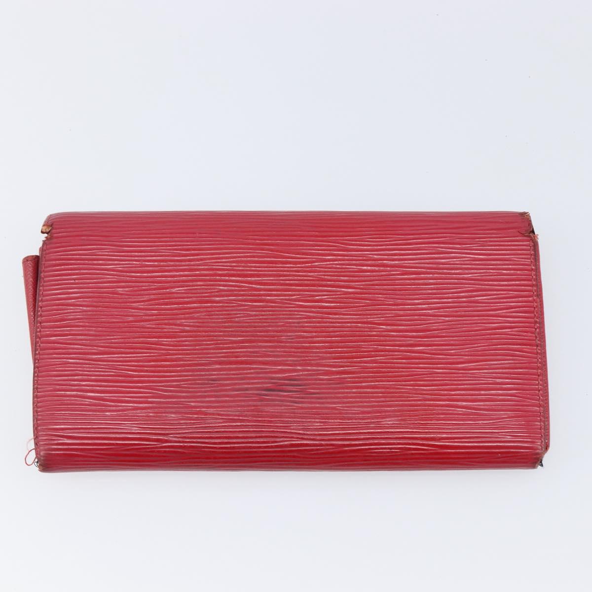 LOUIS VUITTON Epi 5 Set Wallet Red Yellow Green LV Auth BA15470