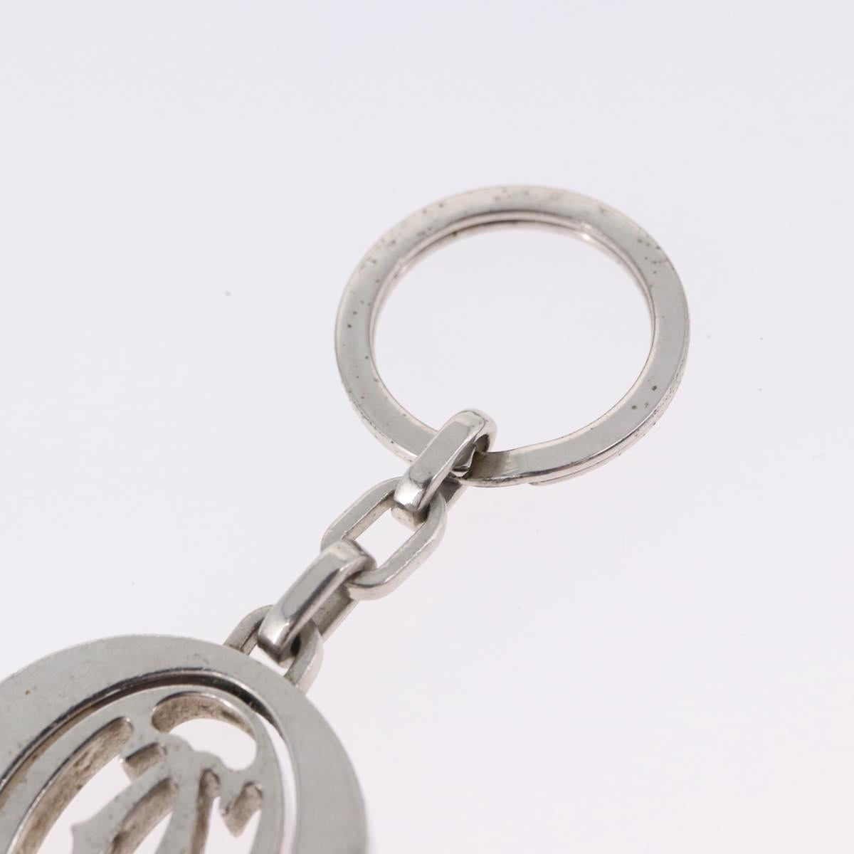 CARTIER Must Line Double C Decor Key Holder Silver Auth BA15473A