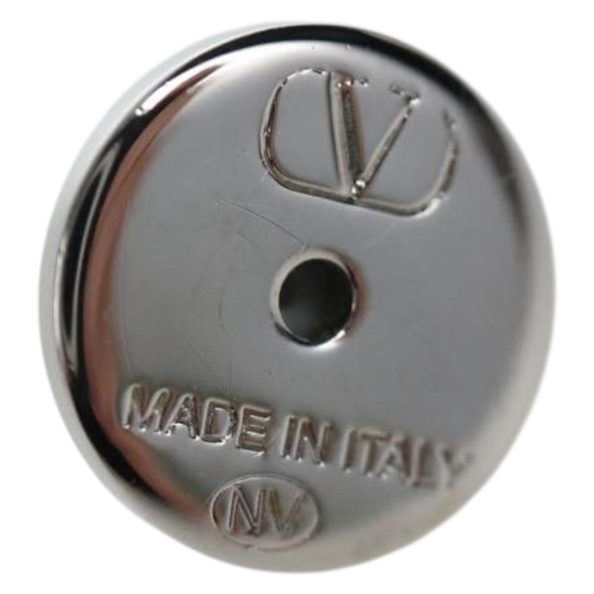 VALENTINO Earring Metal Silver Auth BA15474V