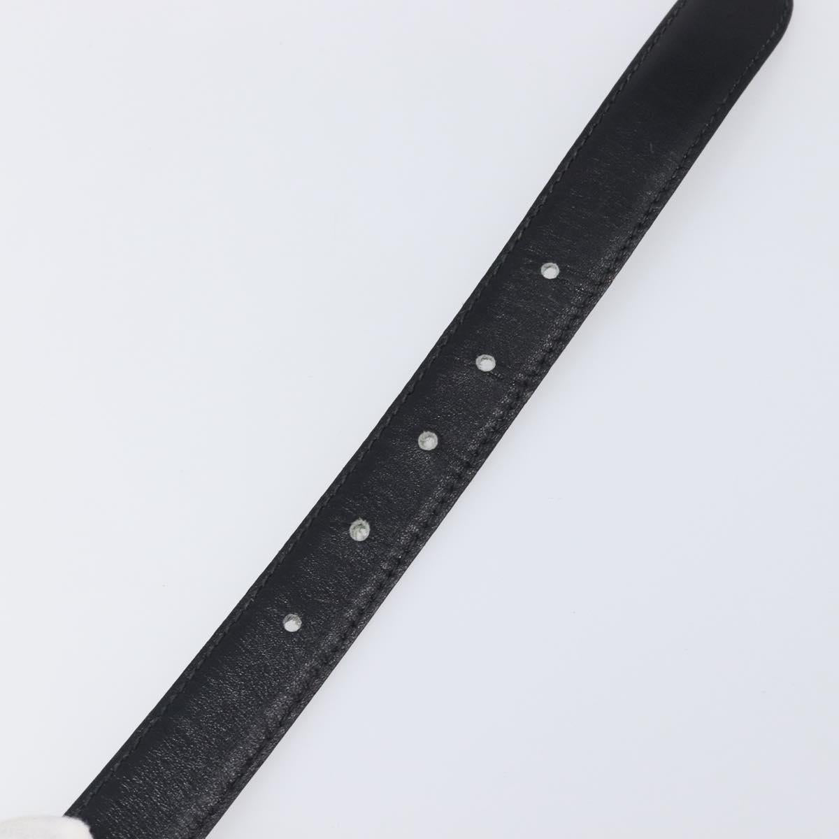 CELINE Belt Leather 4 Set Black Brown Gold tone Auth BA15475