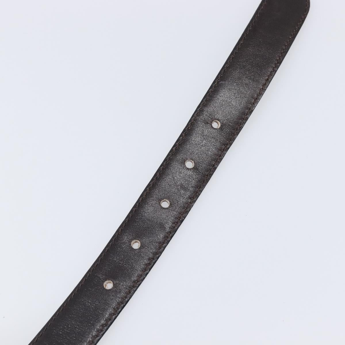 CELINE Belt Leather 4 Set Black Brown Gold tone Auth BA15476