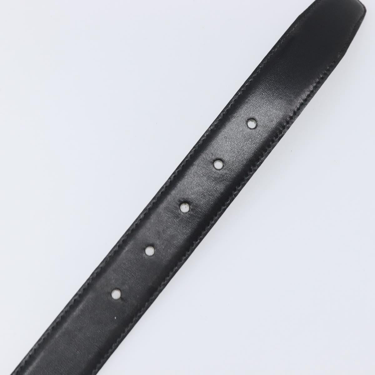 CELINE Belt Leather 5 Set Brown Gold Tone Silver Auth BA15477