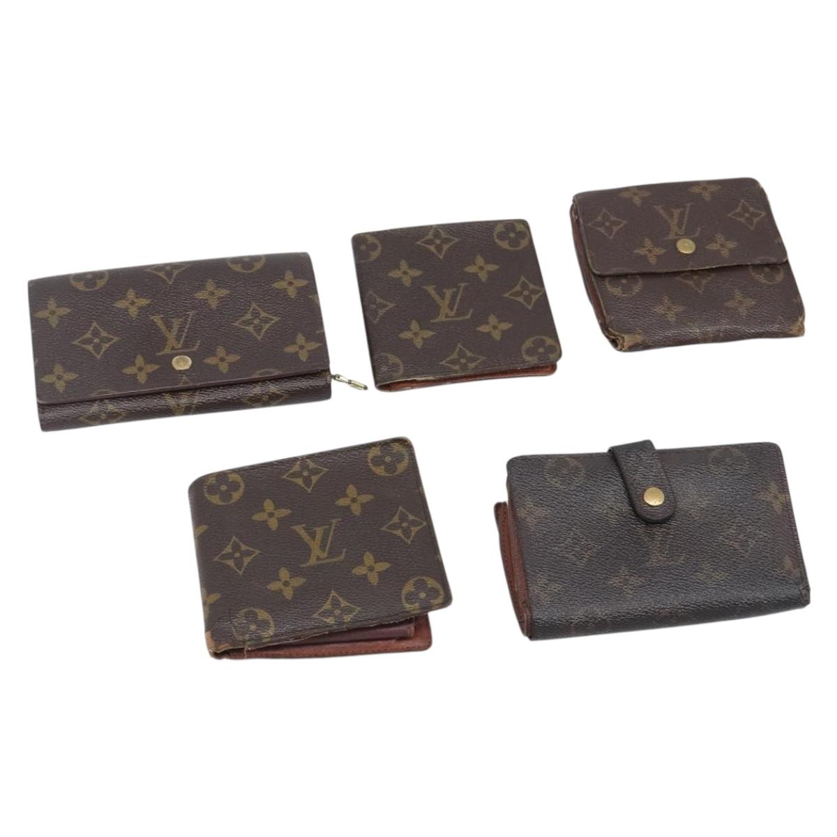 LOUIS VUITTON Monogram Wallet 5 Set LV Auth BA15478