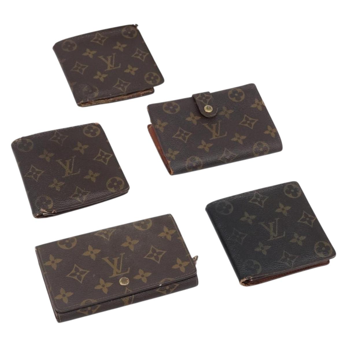 LOUIS VUITTON Monogram Wallet 5 Set LV Auth BA15479