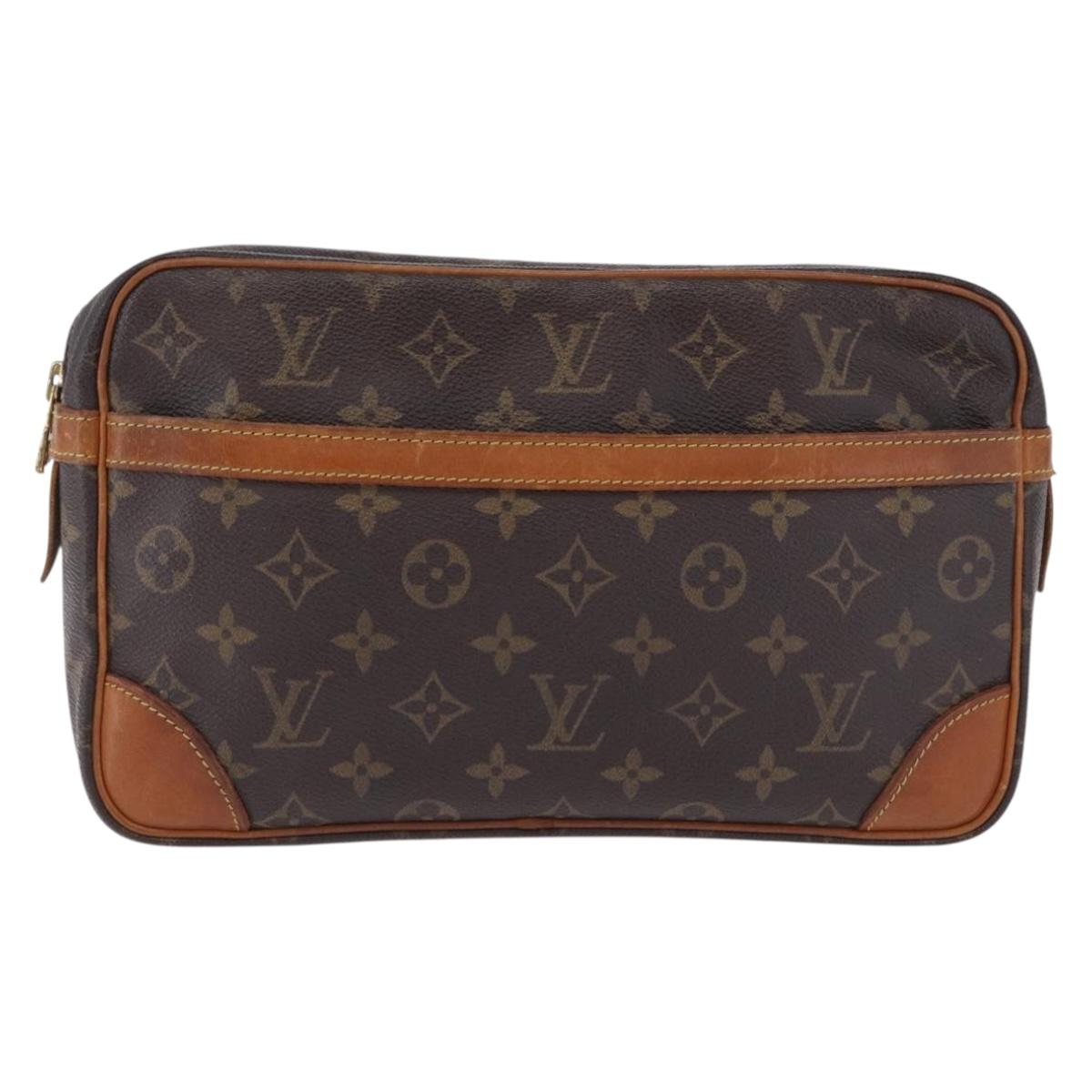 LOUIS VUITTON Monogram Compiegne 28 Clutch Bag M51845 LV Auth BA15481