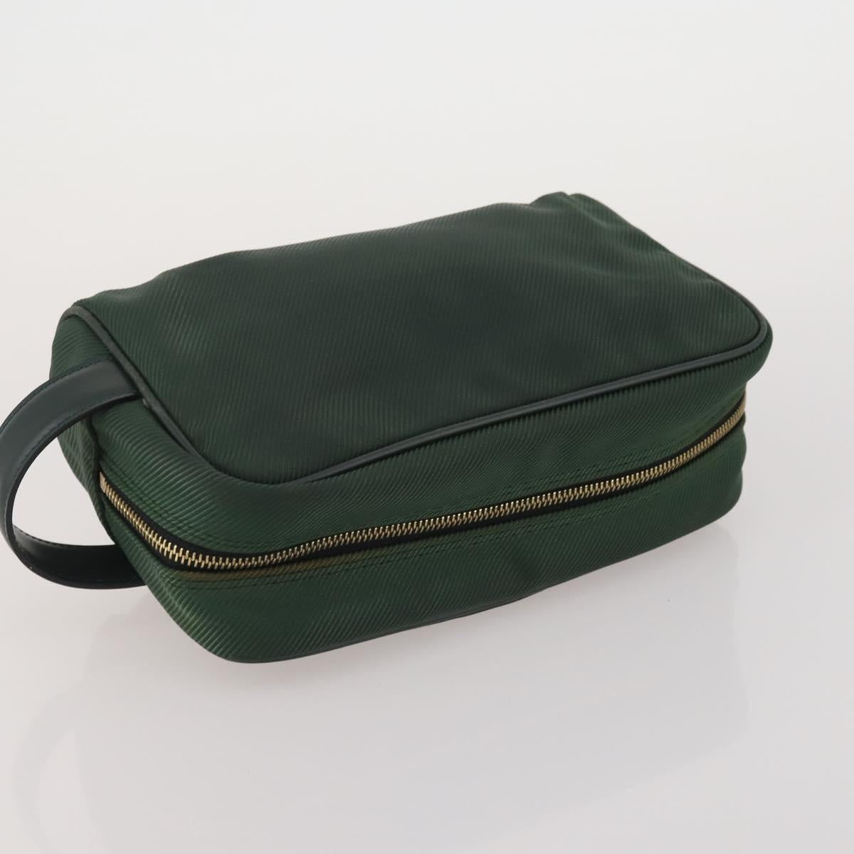 LOUIS VUITTON Epi Taiga Clutch Bag 2 Set Black Green LV Auth BA15485