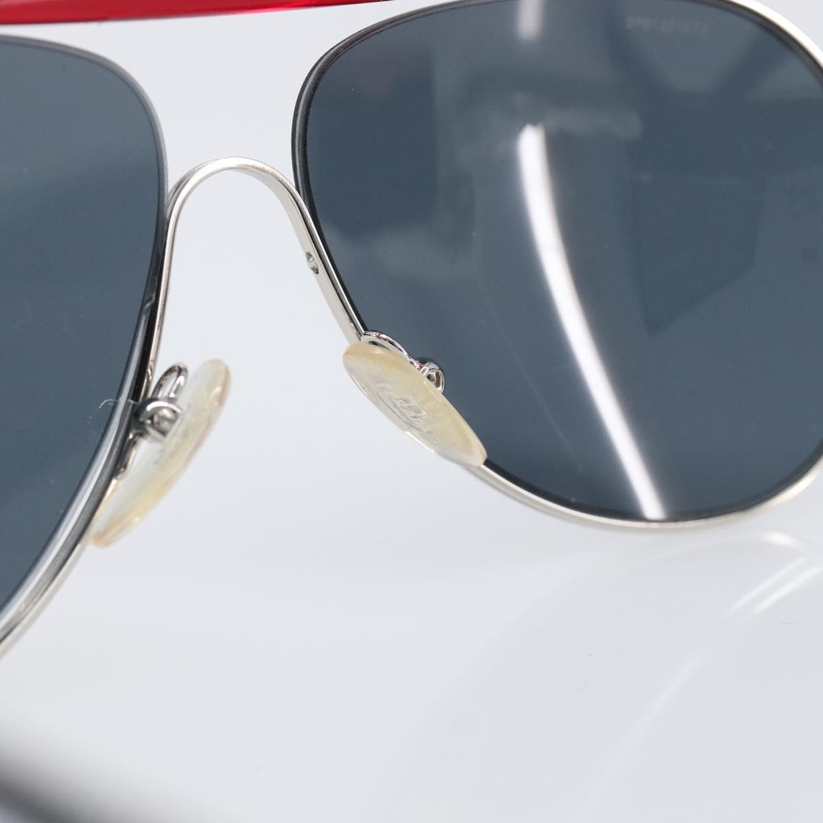 PRADA Sunglasses Metal Yellow Red Auth BA15496