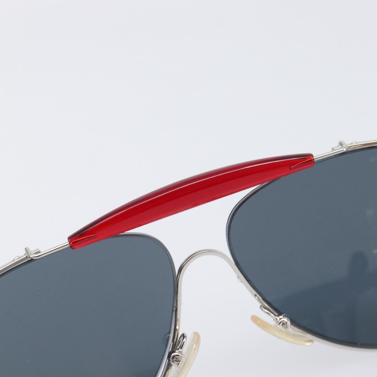 PRADA Sunglasses Metal Yellow Red Auth BA15496