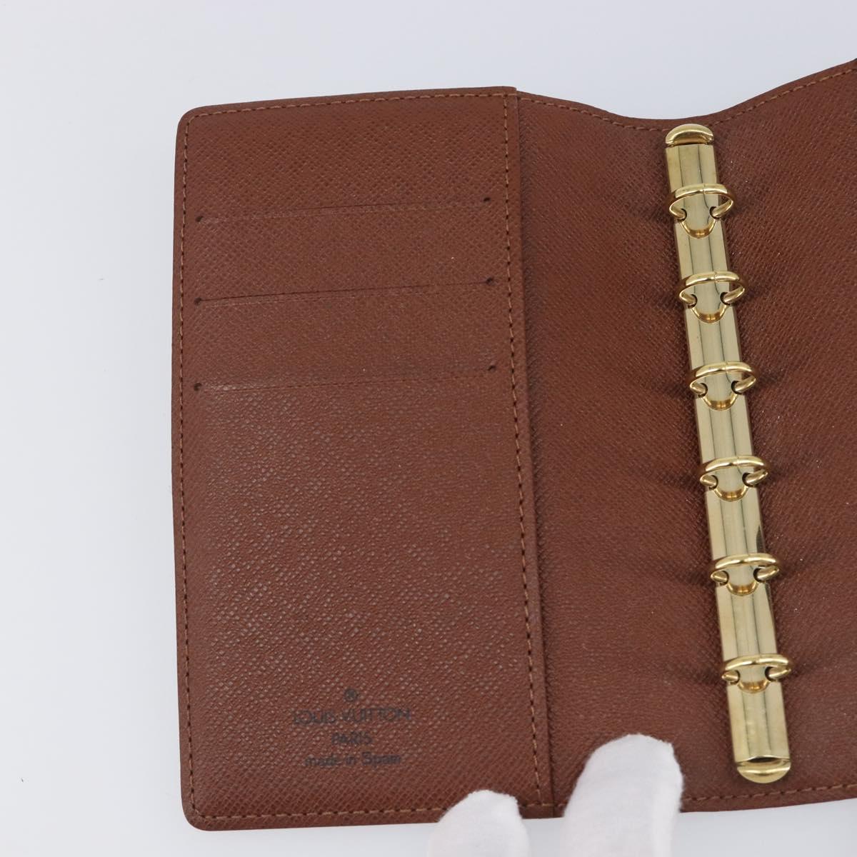 LOUIS VUITTON Monogram Agenda PM Day Planner Cover R20005 LV Auth BA15498