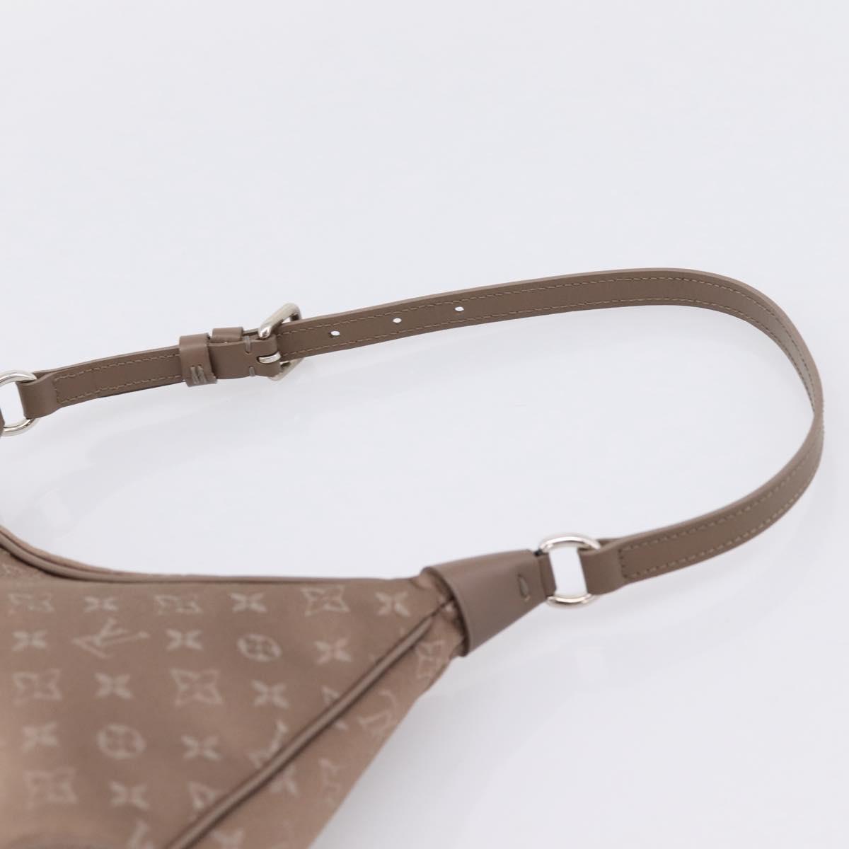 LOUIS VUITTON Monogram Satin Little Boulogne Hand Bag Beige M92143 Auth BA15499A