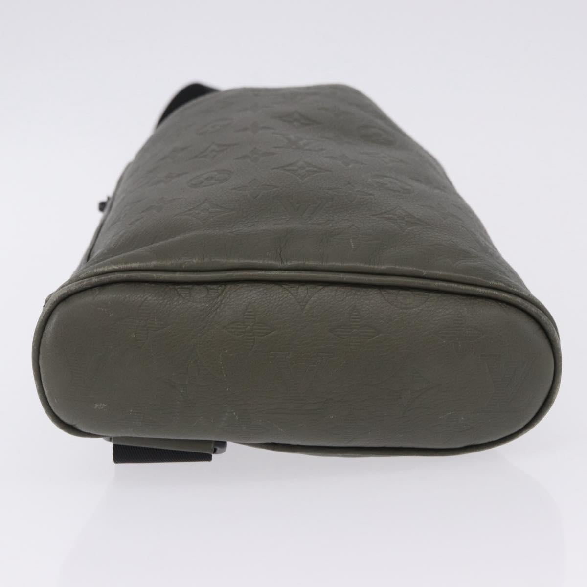 LOUIS VUITTON Monogram Shadow Chalk sling Bag Khaki M44634 LV Auth BA15500V
