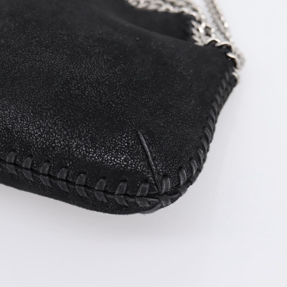 Stella MacCartney Falabella Hand Bag Suede 2way Black Silver Auth BA15506A