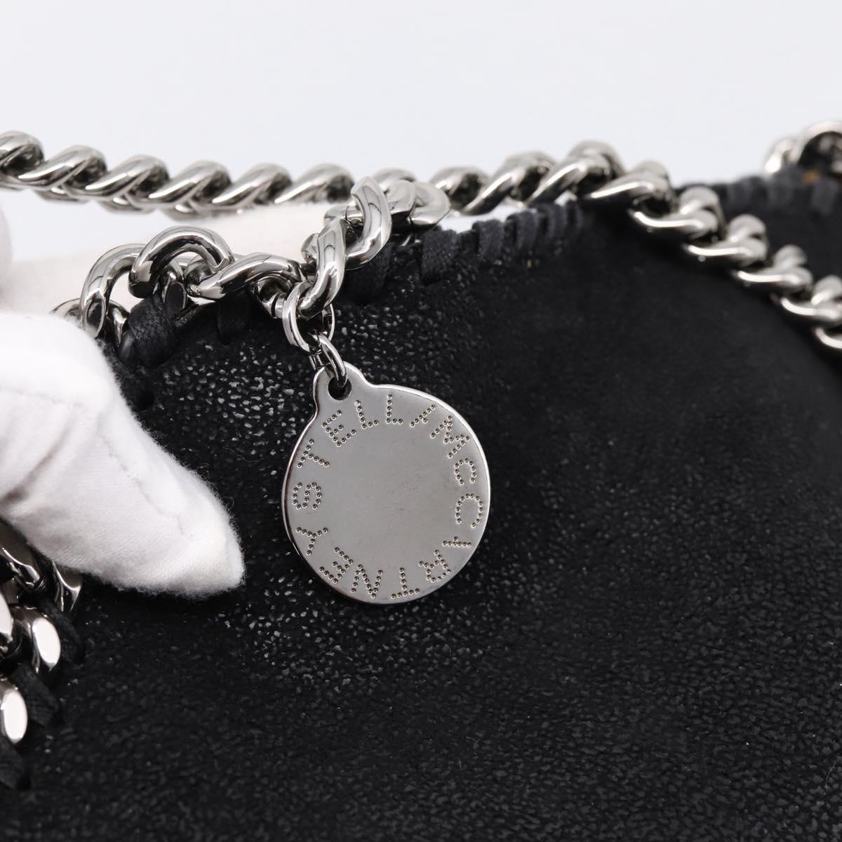 Stella MacCartney Falabella Hand Bag Suede 2way Black Silver Auth BA15506A