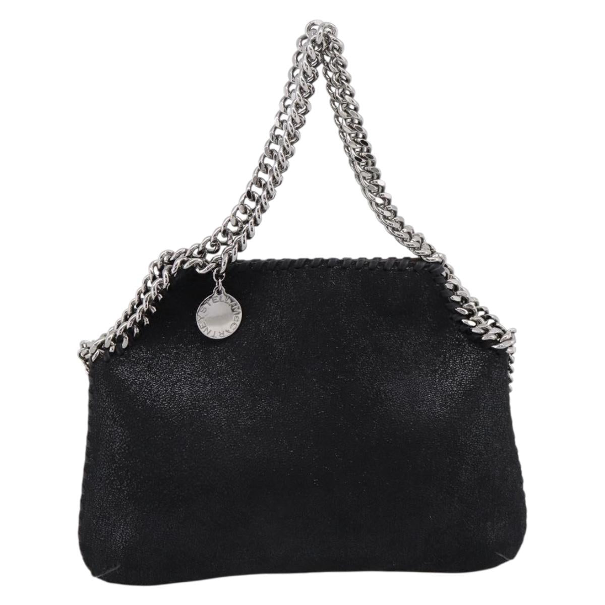 Stella MacCartney Falabella Hand Bag Suede 2way Black Silver Auth BA15506A