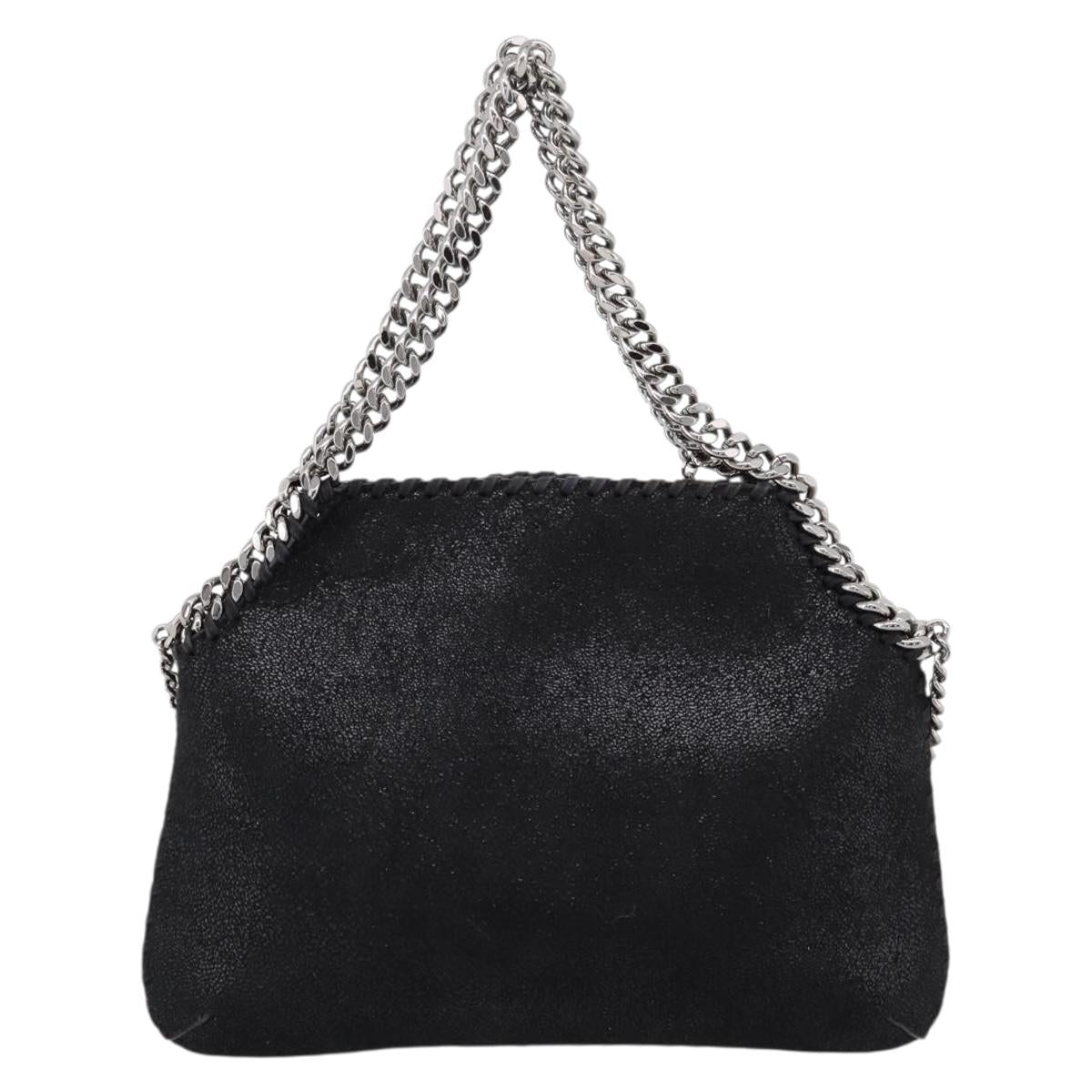 Stella MacCartney Falabella Hand Bag Suede 2way Black Silver Auth BA15506A