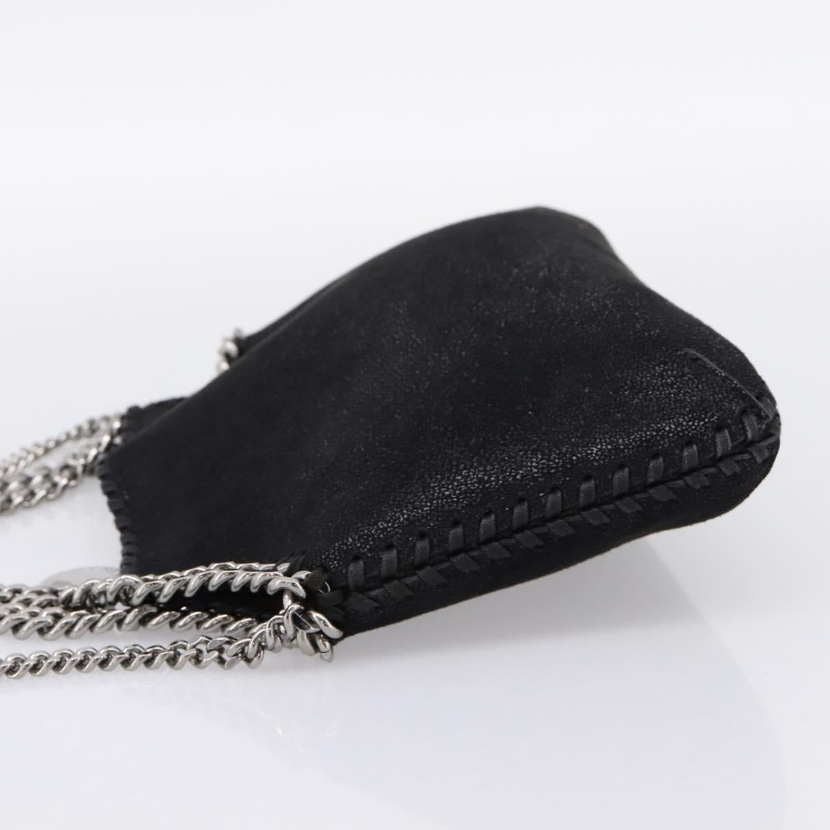 Stella MacCartney Falabella Hand Bag Suede 2way Black Silver Auth BA15506A