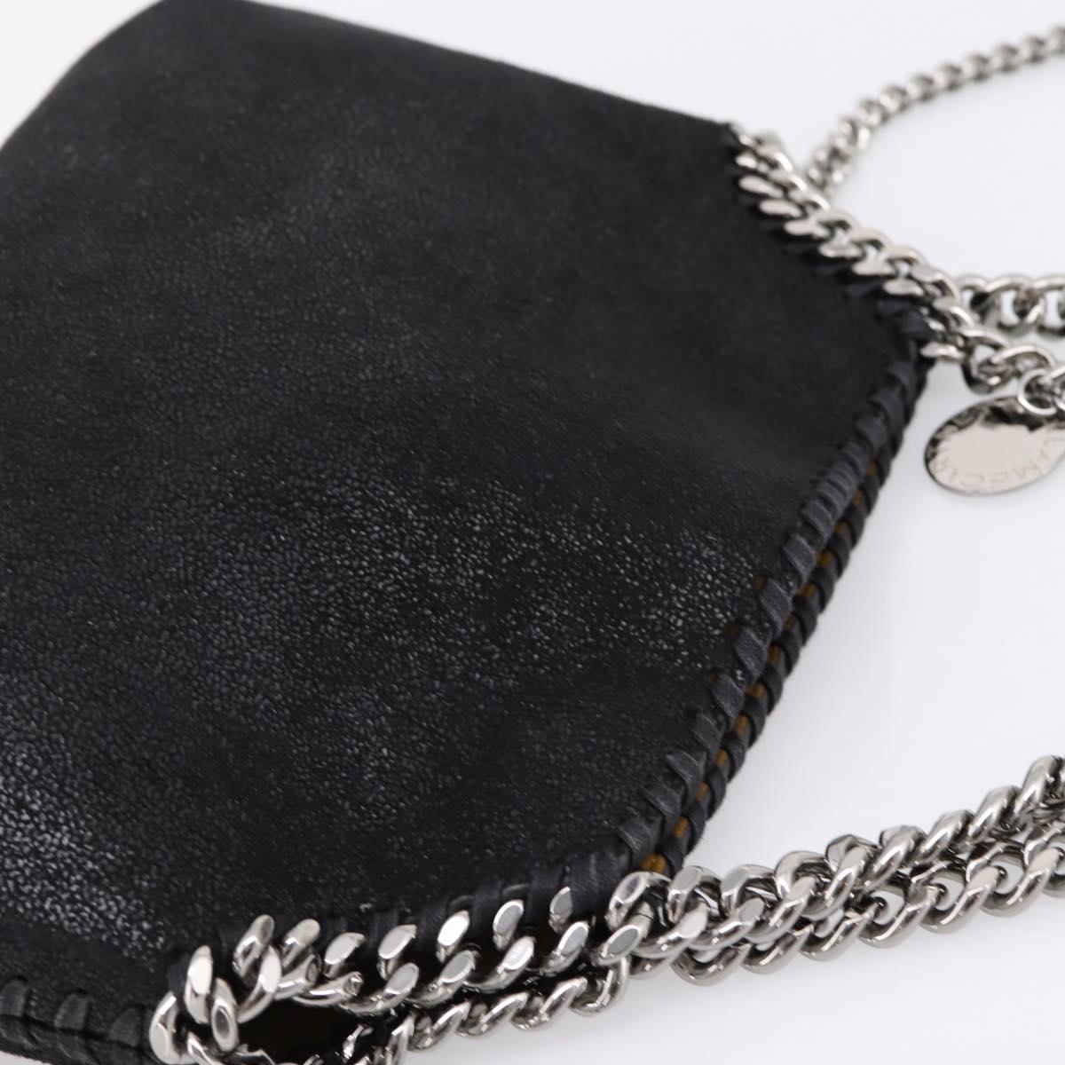 Stella MacCartney Falabella Hand Bag Suede 2way Black Silver Auth BA15506A
