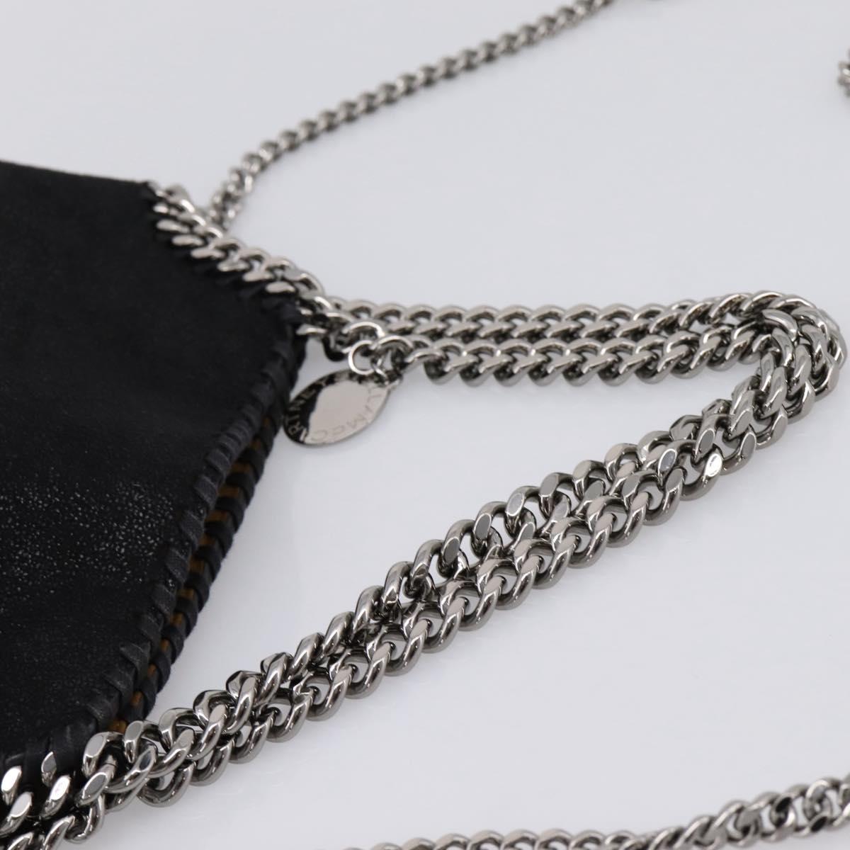 Stella MacCartney Falabella Hand Bag Suede 2way Black Silver Auth BA15506A