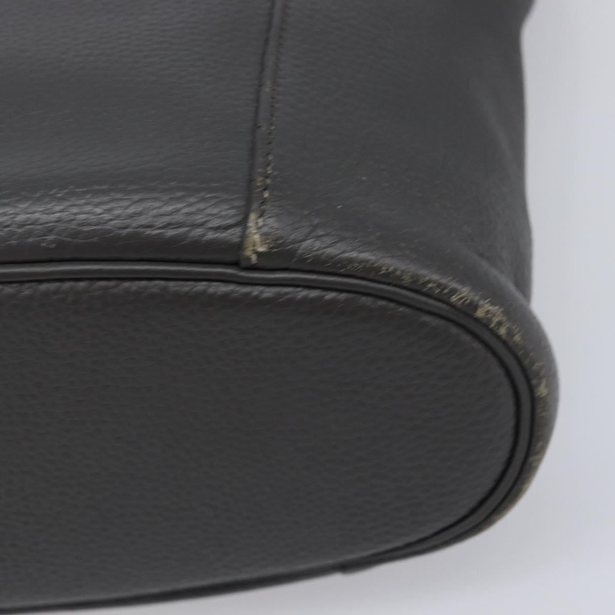 HERMES Good News Shoulder Bag Taurillon Clemence Gray Silver Auth BA15507V