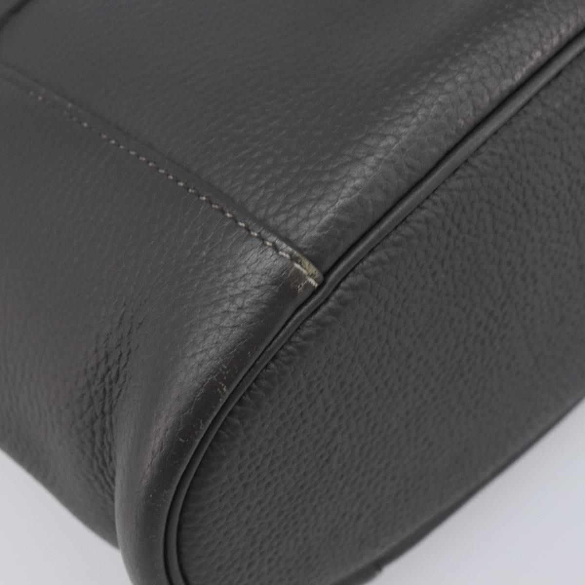 HERMES Good News Shoulder Bag Taurillon Clemence Gray Silver Auth BA15507V