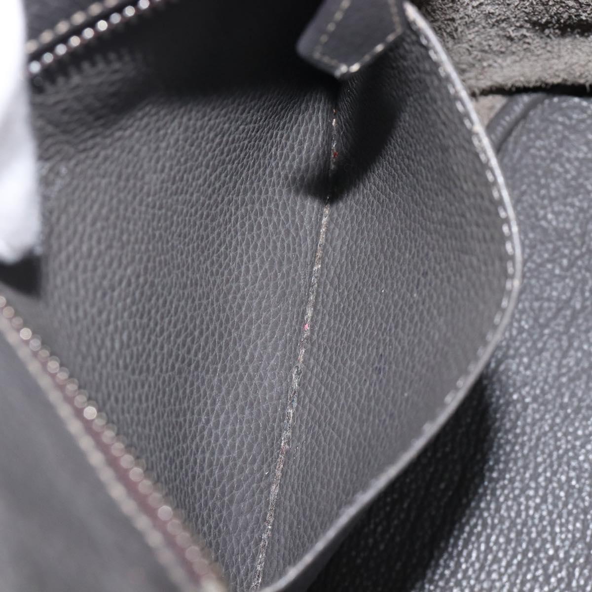 HERMES Good News Shoulder Bag Taurillon Clemence Gray Silver Auth BA15507V