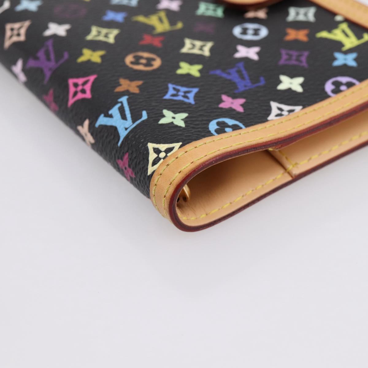 LOUIS VUITTON Monogram Multicolor Agenda PM Planner Black R20895 Auth BA15508V